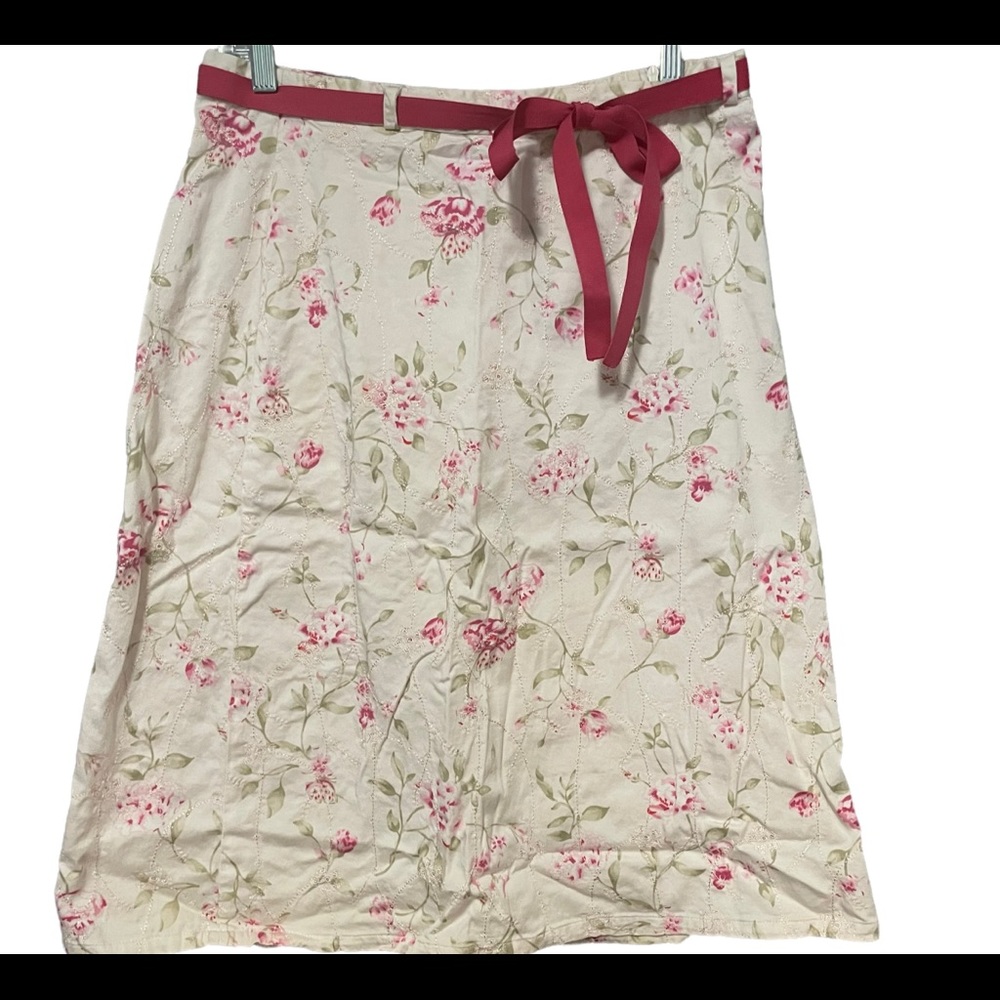 Dress Barn Floral Pink Skirt